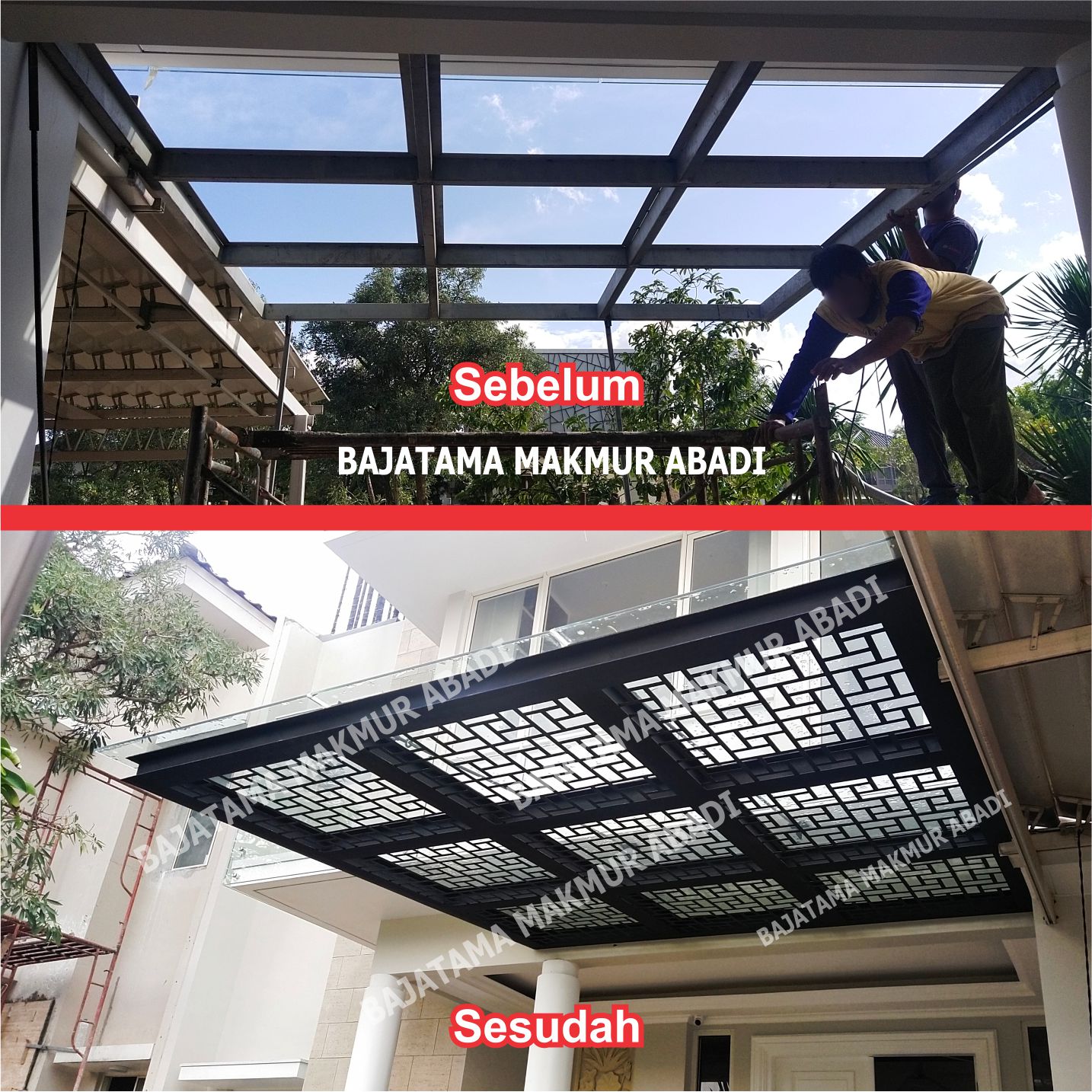 Kanopi Kaca Tempered Alam Sutra